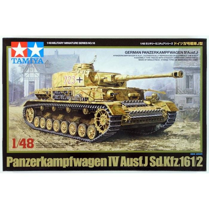 Tamiya 1/48 Military Miniature Series No.18 German Army Panzer IV Type J Plastic Model 32518 (Pack of 1)