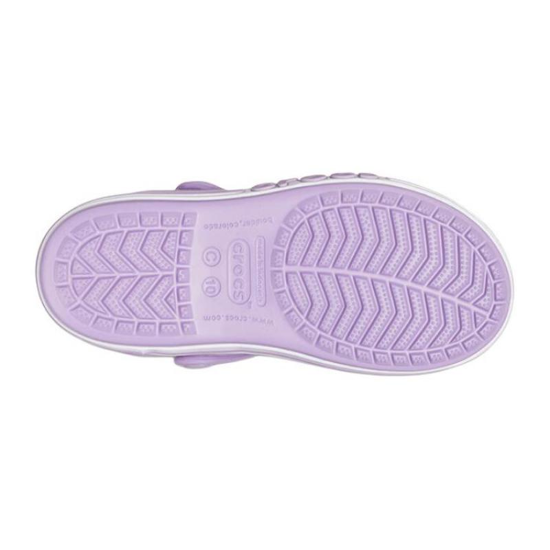 Crocs EVA Модные шлепанцы с открытым носком Детские сандалии Фиолетовая детская модель