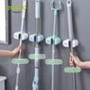 Пластиковый держатель-крючок для швабры в ванную комнату с клейким креплением для хранения на кухне и в туалете