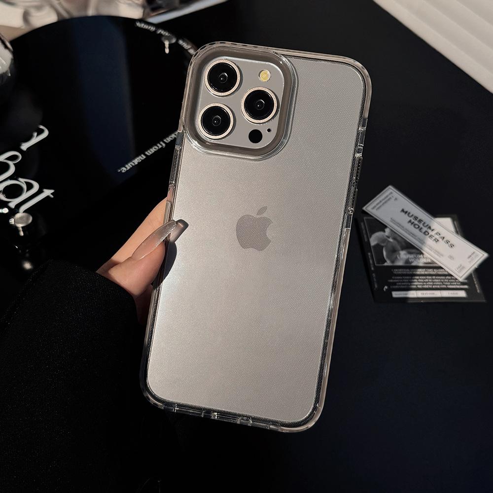 Прозрачный чехол для iPhone 17, цветной, с премиальным видом, для модели 16 Promax, с защитной рамкой 13 мм, из мягкого силикона 15 мм