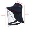 Outdoor Mosquito Head Net Hat Net Mesh Bucket Hat with Neck Flap for Fishing Hiking Camping Climbing