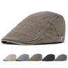 2024 Летние мужские береты плоская шляпа хлопковые козырьки кепки винтажные плоские повседневные береты для мужчин регулируемые шляпы