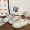 Dexun Breathable Board Shoes Women's Cream Autumn New Small Design Round Head Ugly Cute Student Casual Little White Shoes