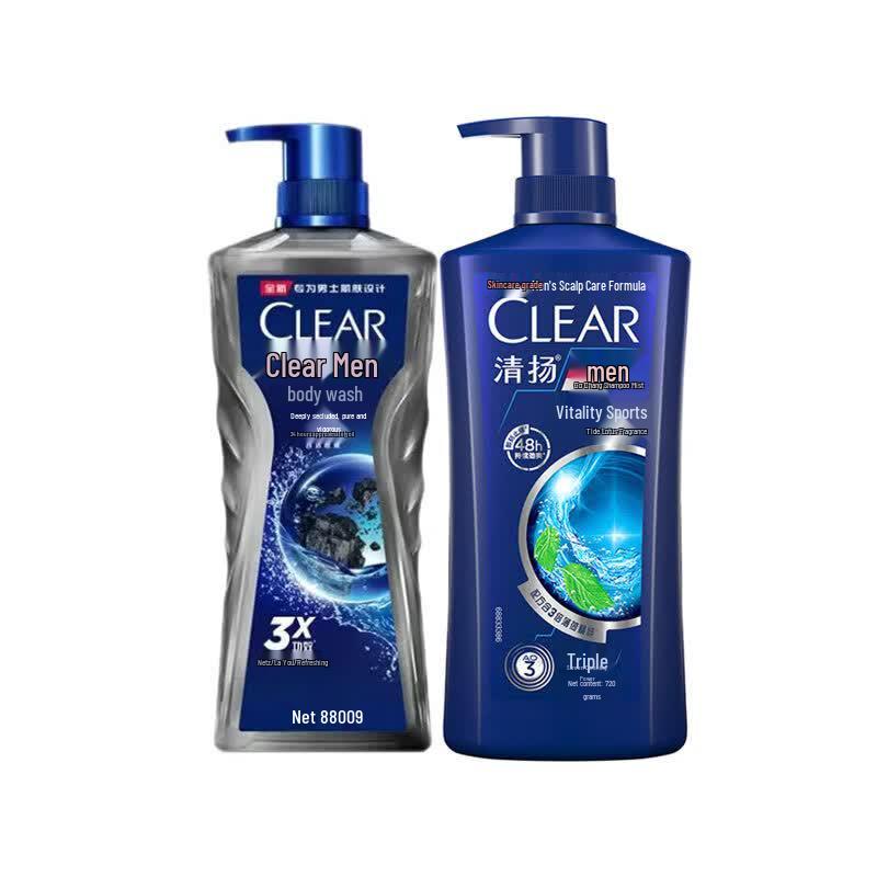 Clear Men Active Sport Anti-Dandruff Shampoo & Deep Cleanse Body Wash Combo