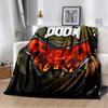 Одеяло Doom в стиле ретро, ​​геймерское мультяшное одеяло, мягкое одеяло для дома, спальни, кровати, дивана, пикника, путешествия, офиса, отдыха, одеяло, детское одеяло