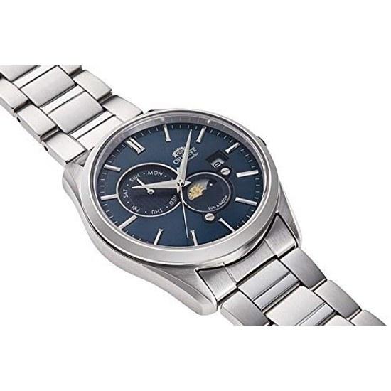 ORIENT SUNMOON Automatic Mechanical Watch Contemporary RN-AK0303L Mens Navy Domestic Manufacturer Warranty