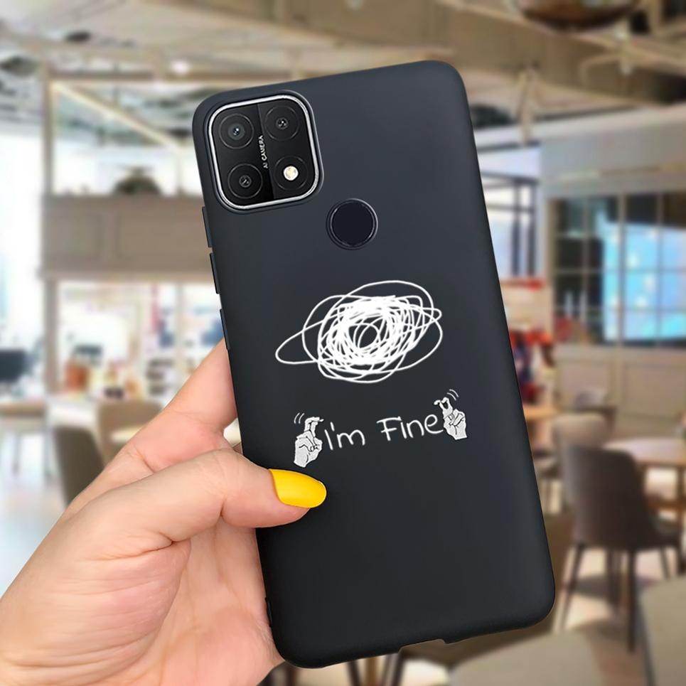 For OPPO A15s Case Black Cool Soft TPU Funda Phone Case For OPPO A15 CPH2185 Cover Silicone Back Cover For OPPOA15s CPH2179 Capa