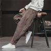 2024 Retro Corduroy Men's Wide-Leg Pants: Spring/Autumn, Loose Fit, Plus Size, All-Match Straight Style