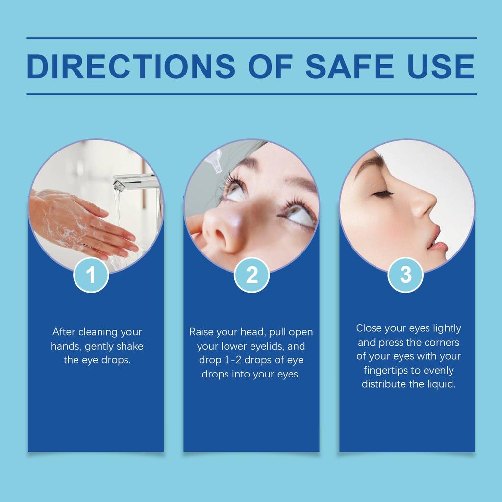 Капли для глаз с черникой, увлажняющий раствор для ухода за глазами, расслабьте глаза, снимите усталость, зуд, отек и боль в глазах, 15 мл