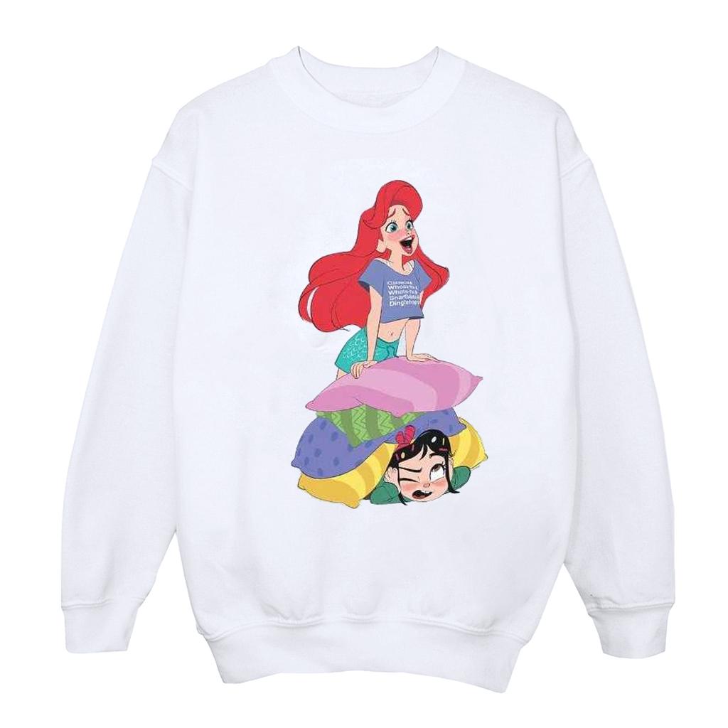 Disney Womens/Ladies Wreck It Ralph Ariel And Vanellope Sweatshirt
