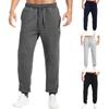 Осенне-зимние новые модные однотонные клетчатые мужские повседневные брюки спортивные штаны мужская одежда