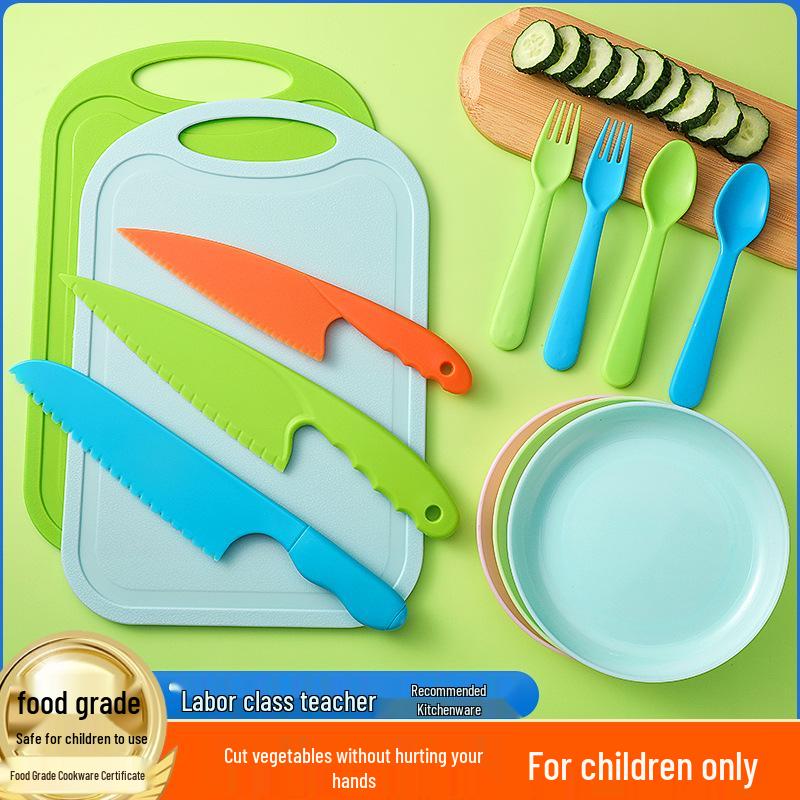 Children's Safe Plastic Knife Set – Ideal for Early Education and Kindergarten.