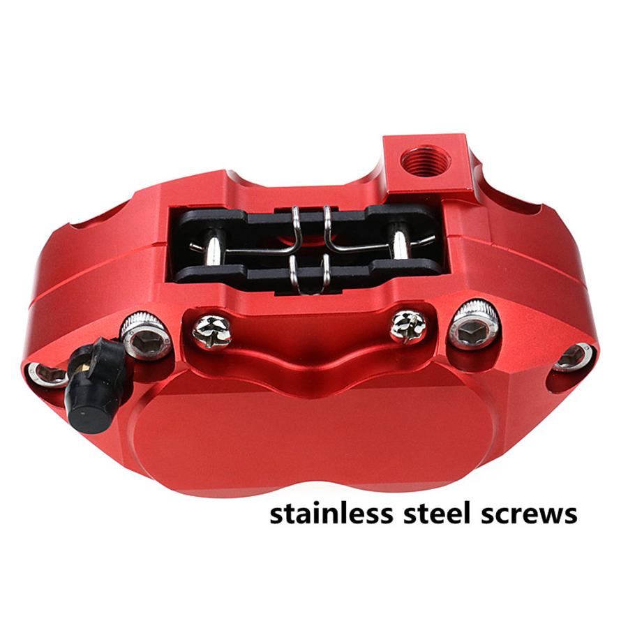 Тормозной суппорт Передний Задний Дисковый Главный цилиндр Адаптер 4 Поршня 82 мм Крепление Красный