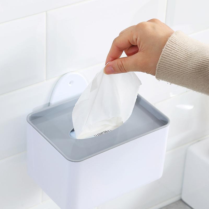 Multifunction Tissue Box Can Be Hung Toilet Paper Box Napkin Holder Case Simple Stylish Home Dormitory Tissue Paper Dispenser