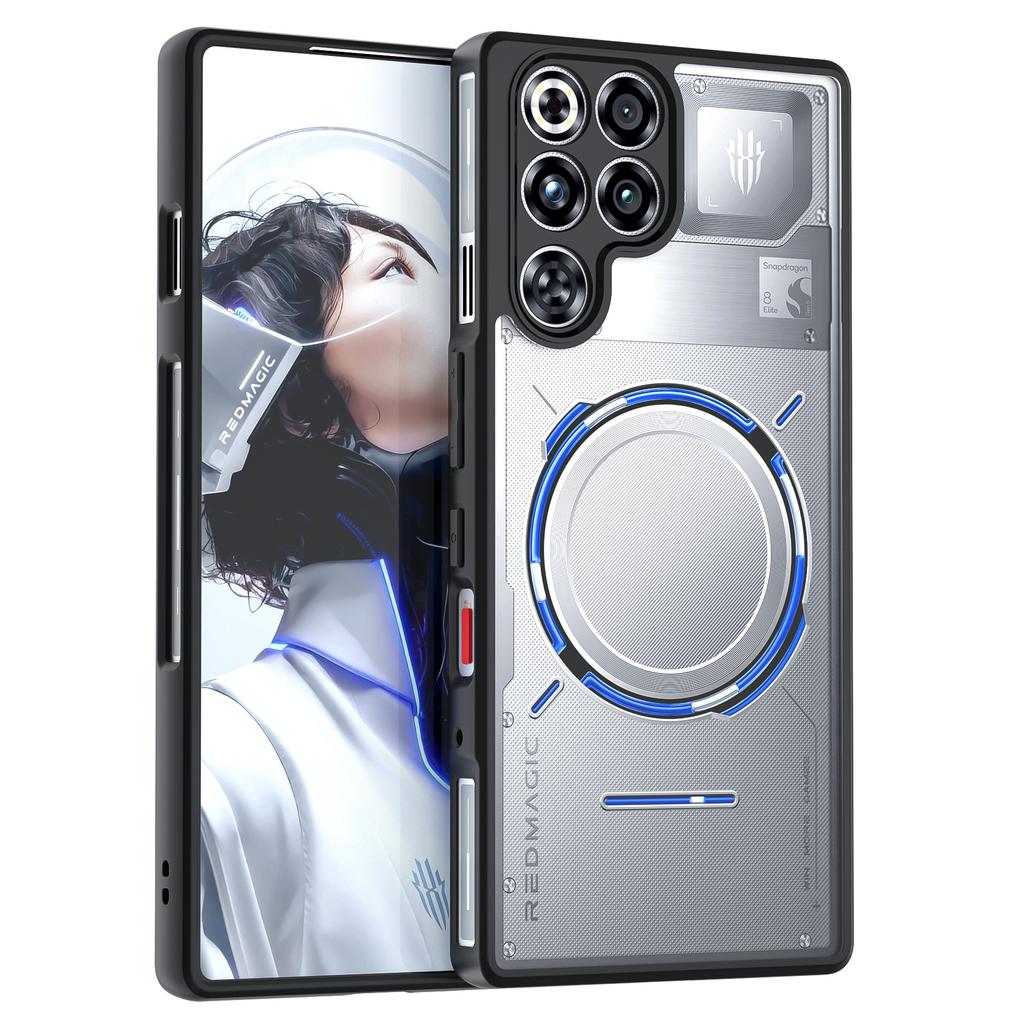 Прозрачный чехол для Red Magic 11 Pro/11 Pro Plus, ТПУ Черный Бампер + ПК Прозрачная Задняя Панель, Ударопрочный Защитный для Red Magic 11 Pro