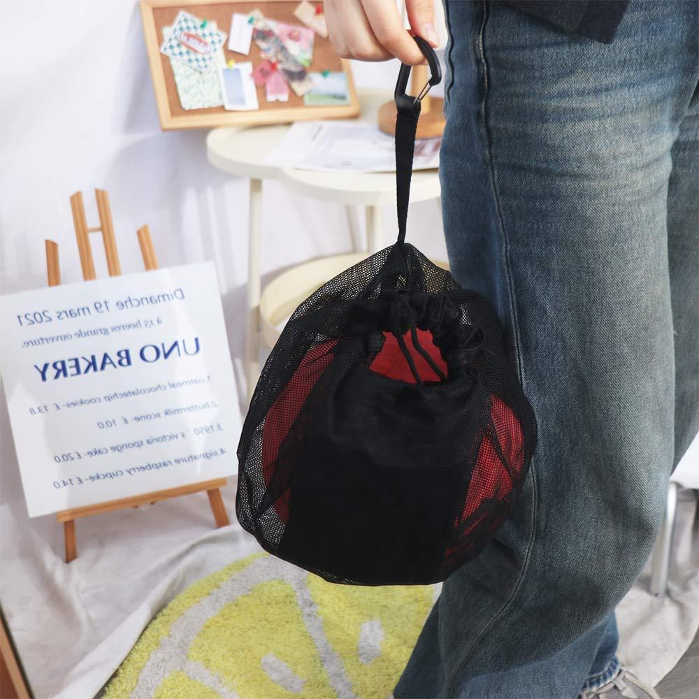 Drawstring Ball Mesh Bag Clip On Single Ball Bag Basketball Storage Bag  for Backpack