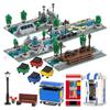 MOC City Street View Bricks Park Bench Dustbin Toilet Compatible Figure Building Blocks Friends Gift Toys For Children Adult DIY
