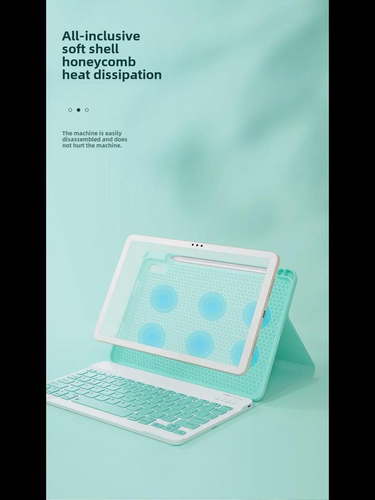 Совместимый комплект Bluetooth-клавиатуры и мыши для Huawei MatePad 10.4/11/V7 Pro/10.8/12.6 с гнездом для стилуса