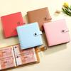 Leather Training Money Planner Storage Album with Snap Closure Portable Cash Holders Budget Tracker Notebook