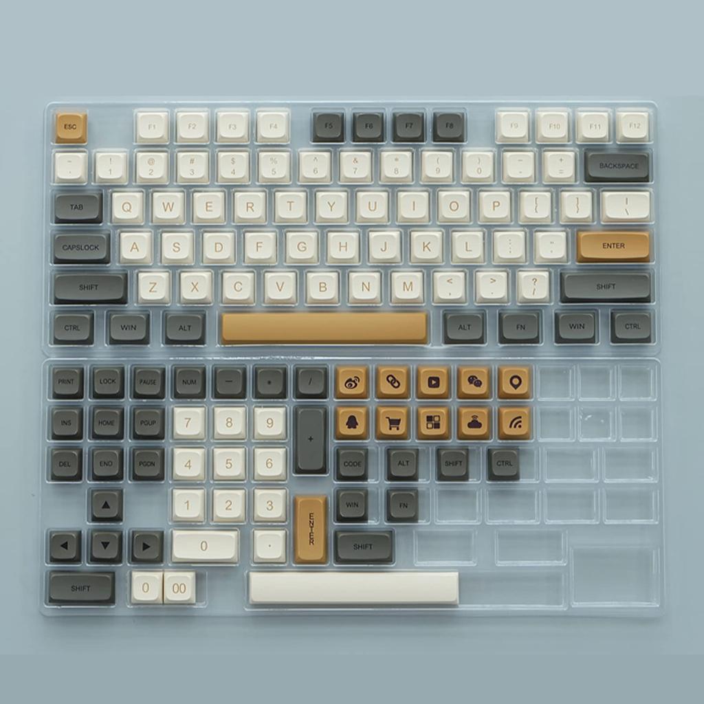 PBT Ember Dawn Shimmer Dysub Mechanical Keycaps, 125 Keys, XDA Profile, Dye-Sublimation, Suitable for Most Keyboard Layouts: 60%, 65%, 75%, 80%, 90%,
