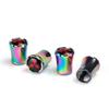 cxjvah1 Colorful Car Wheel Valve Caps Air Covers for Mitsubishi Ralliart Lancer ASX Colt Pajero Outlander Eclipse Delica EVO Colt