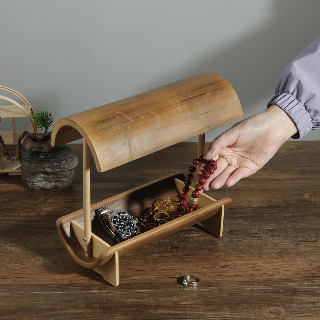 Bamboo Jewelry Holder Bracelet Earrings Necklace Watch Jewelry Organizer Holder Stand Classical Storage Rack Hanger