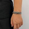 Мужская цепочка из нержавеющей стали с покрытием 18K золотом, стиль хип-хоп Майами, звенья curb кубинская цепь, инкрустированная цирконами, для мальчика мужчины