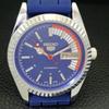 ВИНТАЖНЫЕ ОТРЕМОНТИРОВАННЫЕ МУЖСКИЕ АВТОМАТИЧЕСКИЕ ЧАСЫ SEIKO 5 6309A ЯПОНИЯ СИНЕГО ЦВЕТА a440831-4