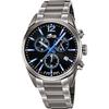 Montre Homme Lotus Chrono - Bracelet Acier Inoxydable - Cadran Noir - Etanche 10 Atm