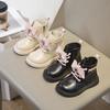 Short Boots Children's and Girls' Martin Boots New Bow British Leather Boots Baby Boots