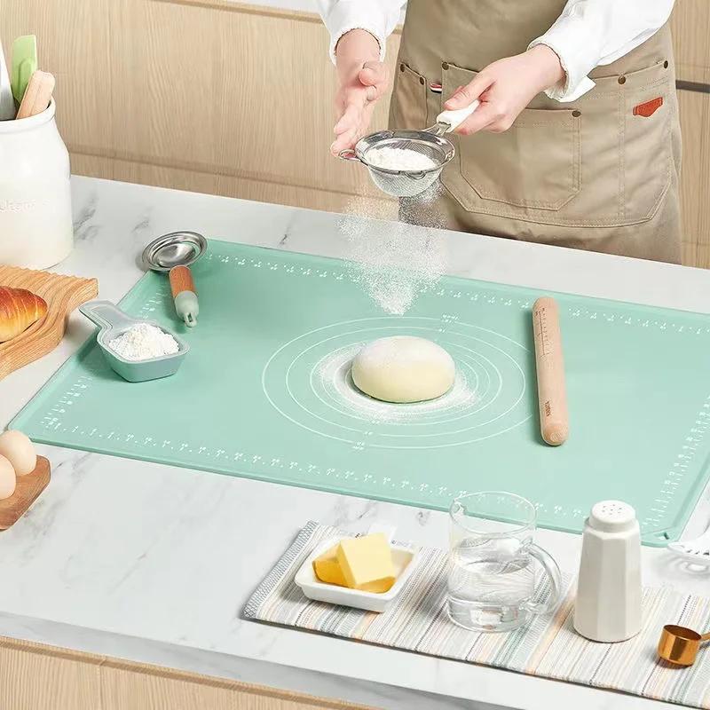 Silicone Baking Mat Pizza Dough Maker Pastry Kitchen Gadgets Cooking Tools Utensils Bakeware Kneading Accessories Lot