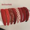 New 2022 High-End Retro Red Headband for Women - Perfect for Autumn, Winter & Holidays