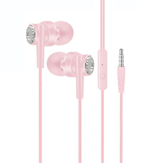 L104 Универсальные 3,5-мм динамические проводные спортивные наушники-вкладыши с тяжелыми басами и микрофоном