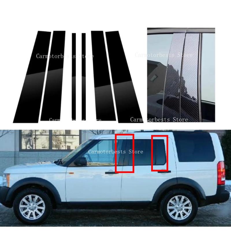 Glossy Black Silver Window Decal Pillar Posts Fit For Land Rover Discovery 3 4 2006-2016 Cover Door Accessories Sticker Trim