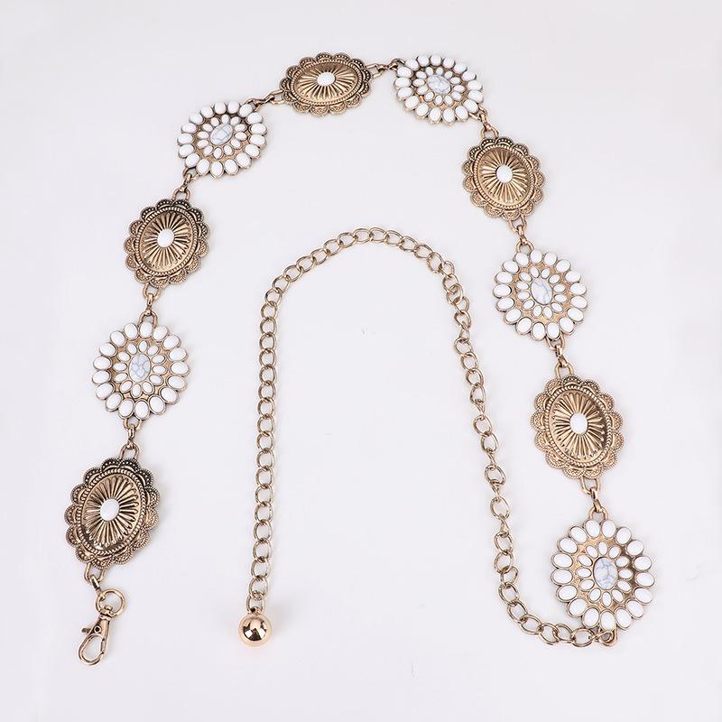 High-end Women's Waist Chain Inlaid with Fashionable Heavy Industry Metal Waist Chain