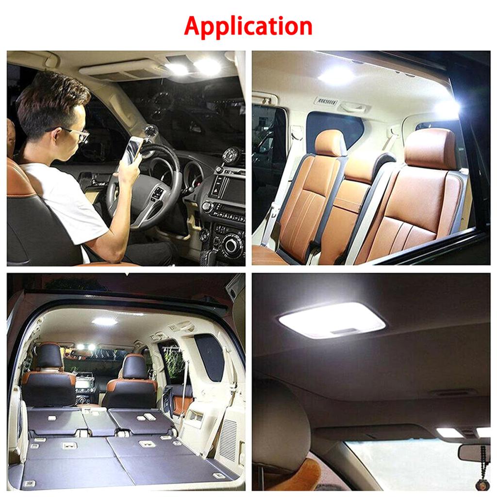 Auto Interior Dome Light 46led Car Roof Ceiling Lamp Bulb Car Rear Interior Reading Light for Truck Caravan Boat Rv Auto