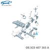 2PCS 1K0407365C 0407365B Suspension Control Arm Ball Joint For VW Golf MK6 GTI Tiguan Touran Passat CC Sciricco 1K0 407 366 C
