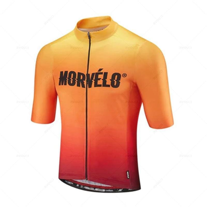 Morvelo-Комплект Велосипедной Джерси, Дышащая Одежда, Одежда для МТБ, Велосипедные Комбинезоны, Спортивная Одежда для Велосипедных Гонк, Лето
