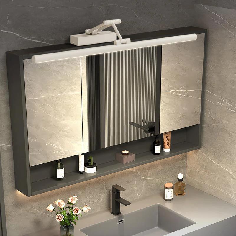 Современный светодиодный настенный светильник, зеркало в ванной, выдвижной черный белый светильник для макияжа, светильник, настенное бра