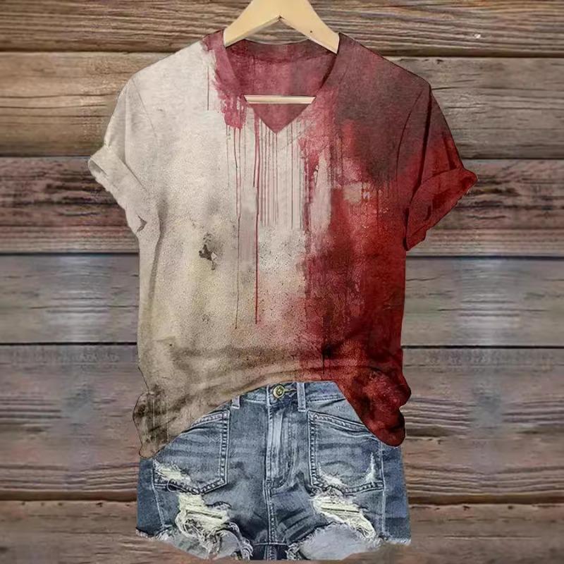 YYFS Женская мода повседневная весна-осень цветные блоки блузки и рубашки с длинным рукавом и круглым вырезом