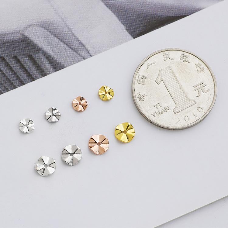 Бусины-разделители Seiko из рифленого серебра 925 пробы в форме цветка для самостоятельного изготовления браслетов и ожерелий.