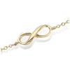 [R4244] - Gold Plated 'Infini' Bracelet - 12x5 Mm