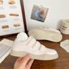 Campus Style Velcro Little White Shoes Women's Spring New Niche Bread Shoes Casual Versatile Thick Baseplate Shoes