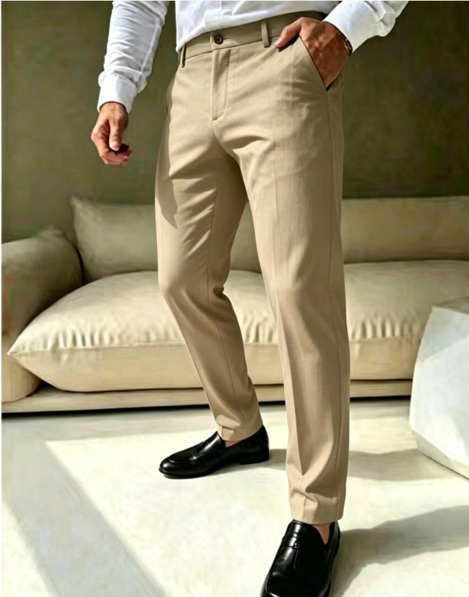 Новые мужские брюки в стиле business casual прямые брюки для работы и на каждый день универсальные однотонные брюки мужской опт
