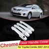 For Toyota Corolla E140 E150 2007~2013 Chrome Door Handle Cover Trim Catch Cap Car Styling Accessories 2008 2009 2010 2011 2012