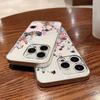 Для iPhone 15 Pro Max 14 13 Pro 12 11 чехол для телефона красивый цветочный узор прозрачный противоударный тонкий жесткий чехол для ПК