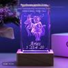 3D Кристаллическая фигурка знака зодиака, светодиодная, подарок на день рождения для девочек, декоративный Водолей 10 см