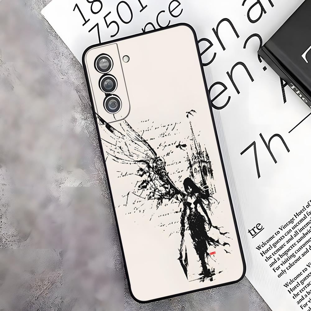 Clmj Punk Cool Angel Phone Case For Samsung S26 S25 Edge S24 S23 S22 S21 S20 Ultra Plus Fe Galaxy A54 A53 A34 A25 A16 Cover