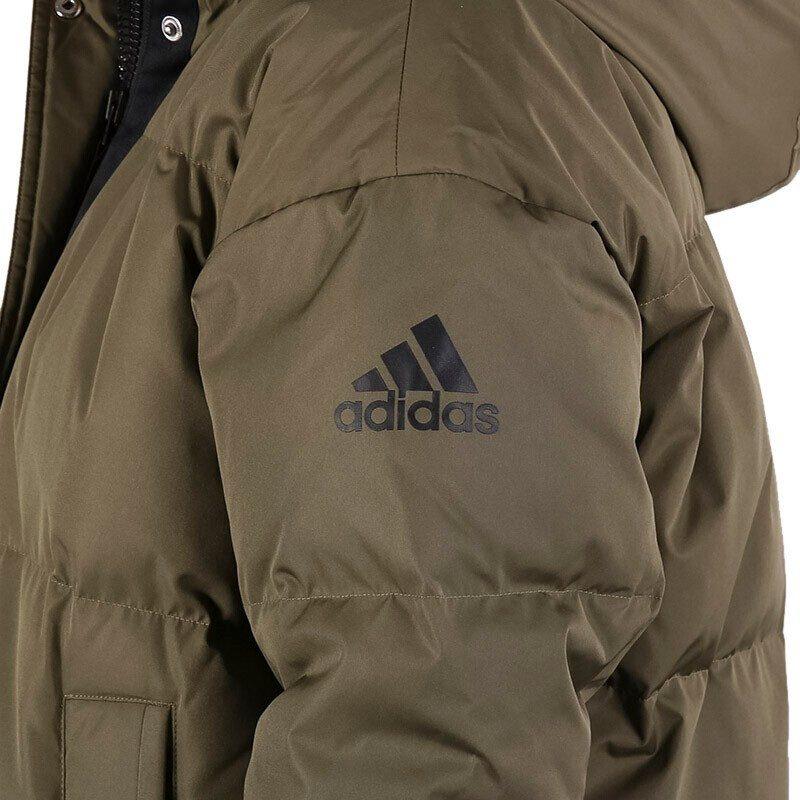 adidas Женские пуховики Оригинальные Хаки Коричневые С капюшоном Умеренные EH3981
