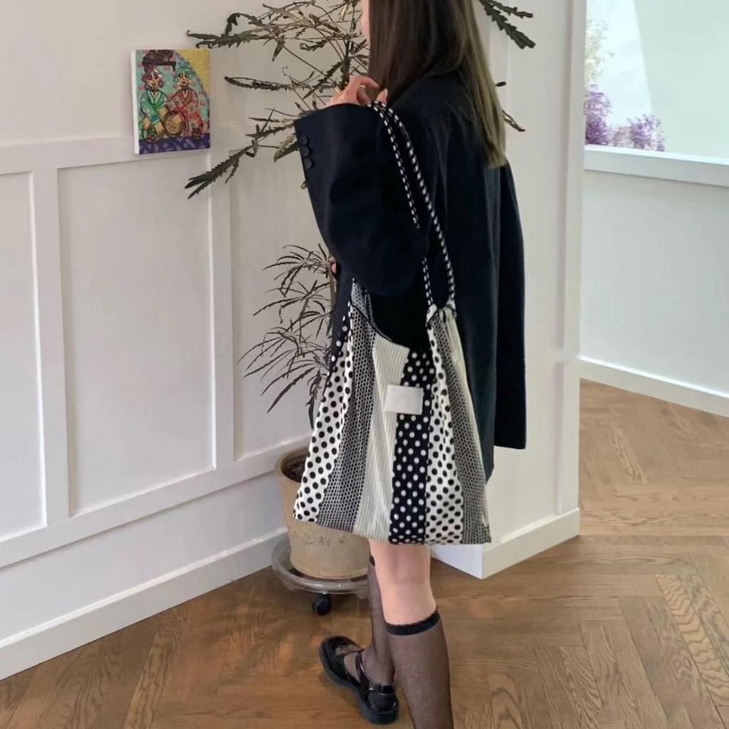 Милая и классная сумка Ghost Horse Girl Point из ткани, сумка через плечо, большая вместимость, универсальная ленивая ветровая холщовая сумка